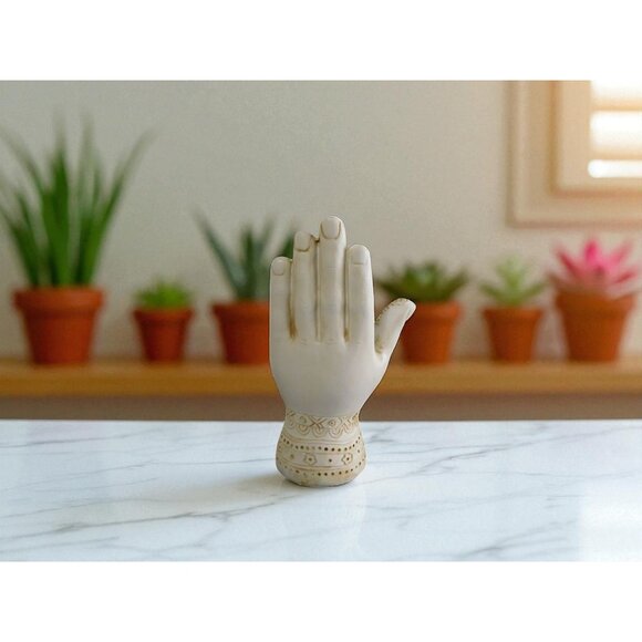 Mystical Witchy Palmistry Hand Statue Palm Reading Boho Psychic Decor 5" - Picture 8 of 9